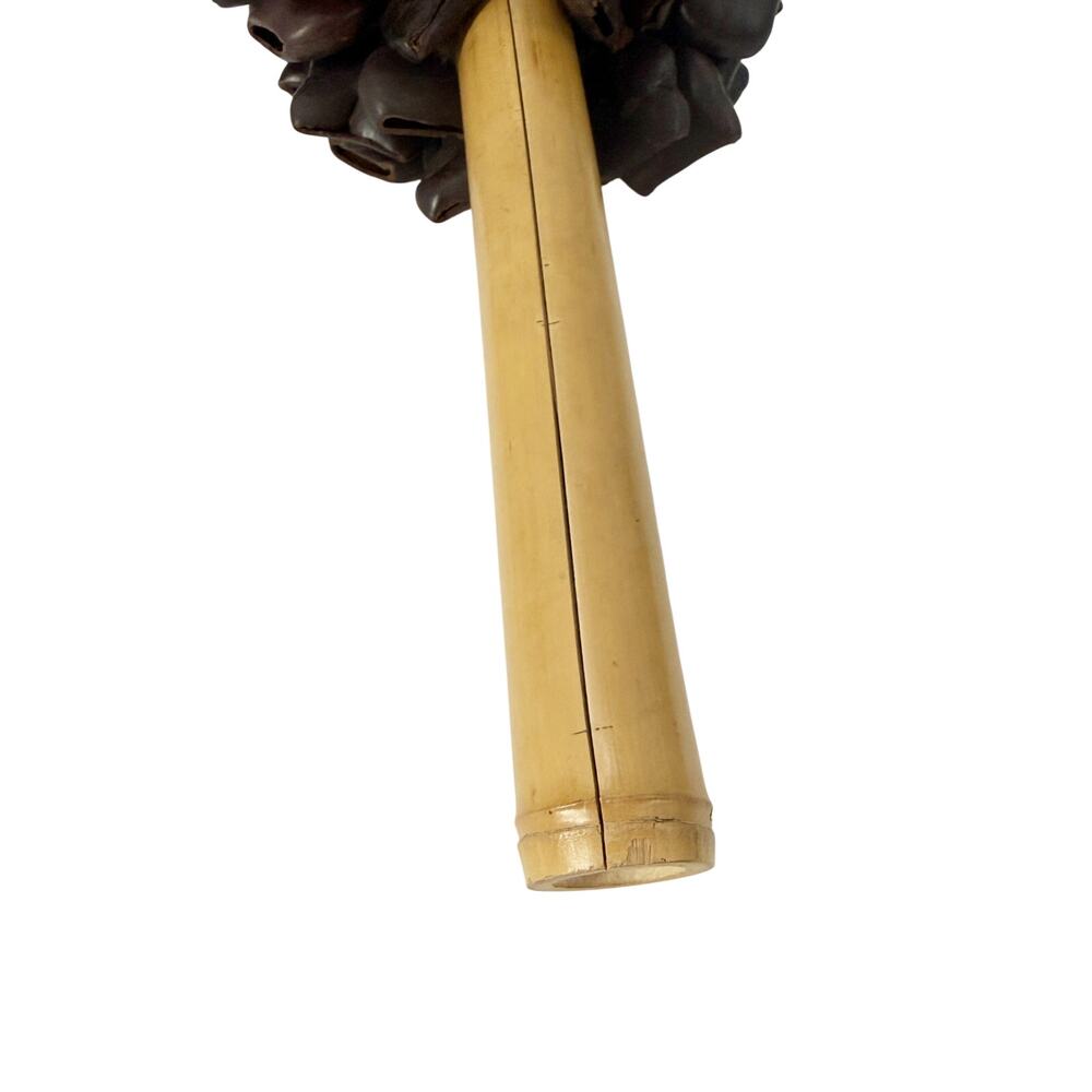 African shaker Rattle loud rain maker musical instrument bamboo stick handle - Picture 3 of 3